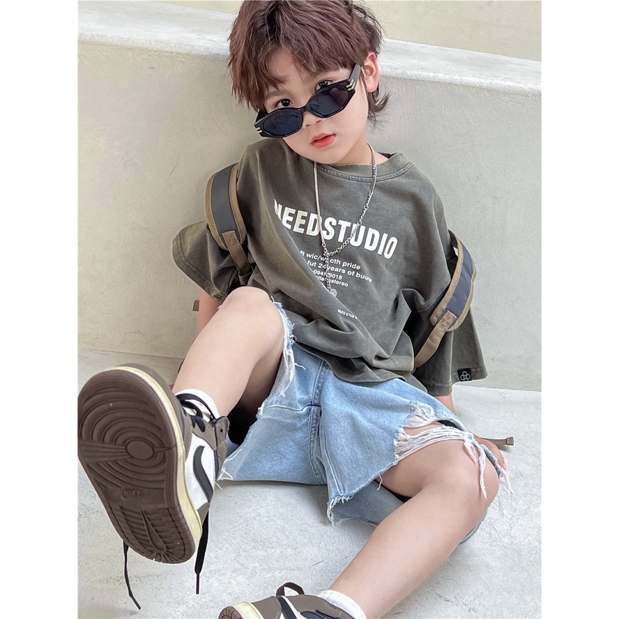 Quần short jean rách gấu bé trai QB609 sz 90-160, thời trang mùa hè phong cách hàn quốc cho bé