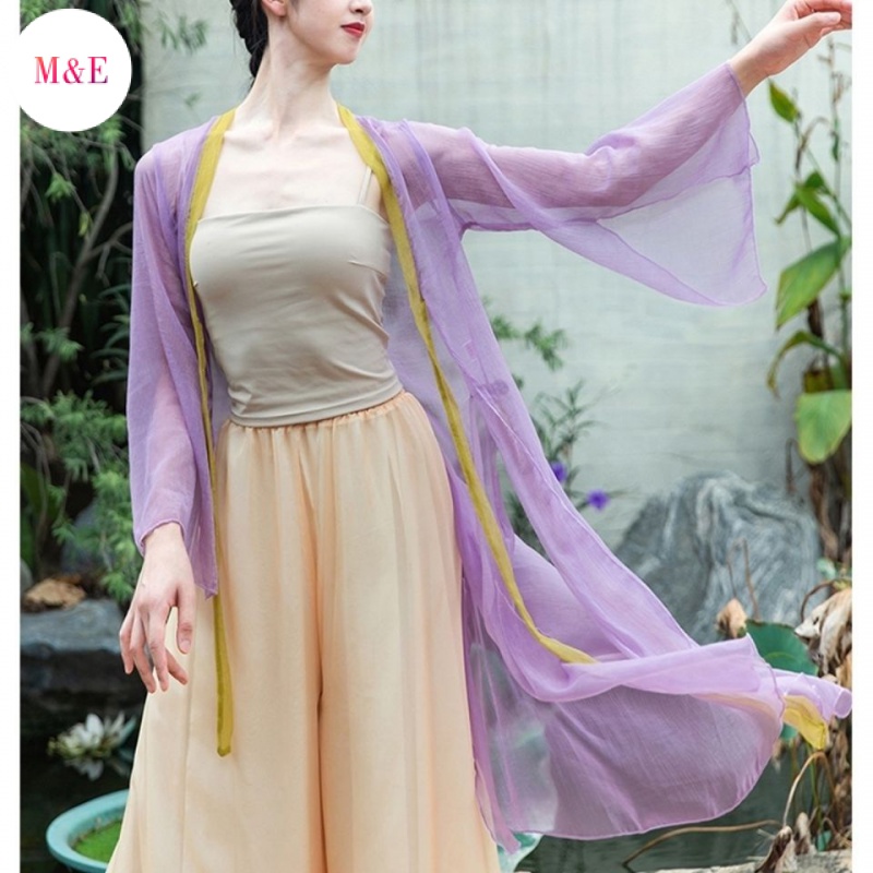 Bộ Trang Phục Biểu Diễn Múa Dân Tộc Trung Hoa Cổ Điển Bằng Vải Voan Mỏng Dáng Dài M &amp; E Mới Thanh Lịch Rhyme Cho Nữ