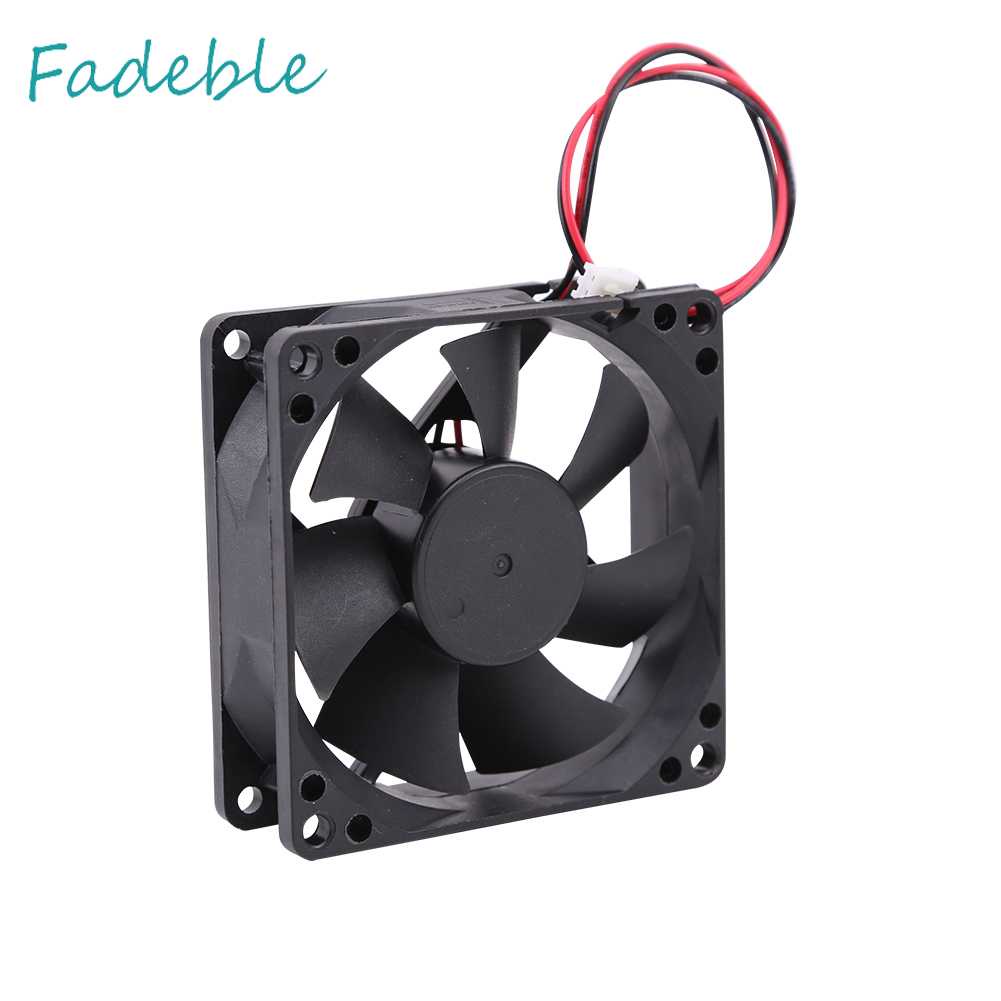 Quạt Tản Nhiệt 2 Dây DC 12V 2-Pin 8025 Dành Cho Máy Tính Để Bàn