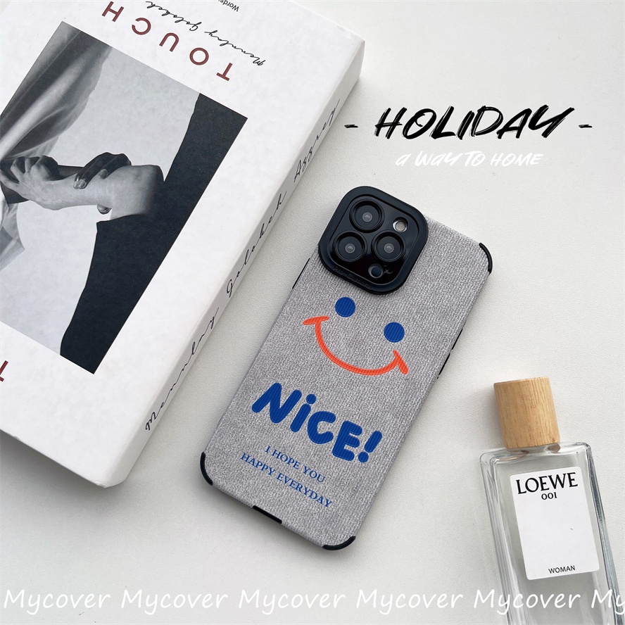 Ốp Điện Thoại TPU Mềm Họa Tiết Mặt Cười Đơn Giản Cho iPhone 11 13 12 14 Pro Max X XR Xs Max 6 7 8 Plus