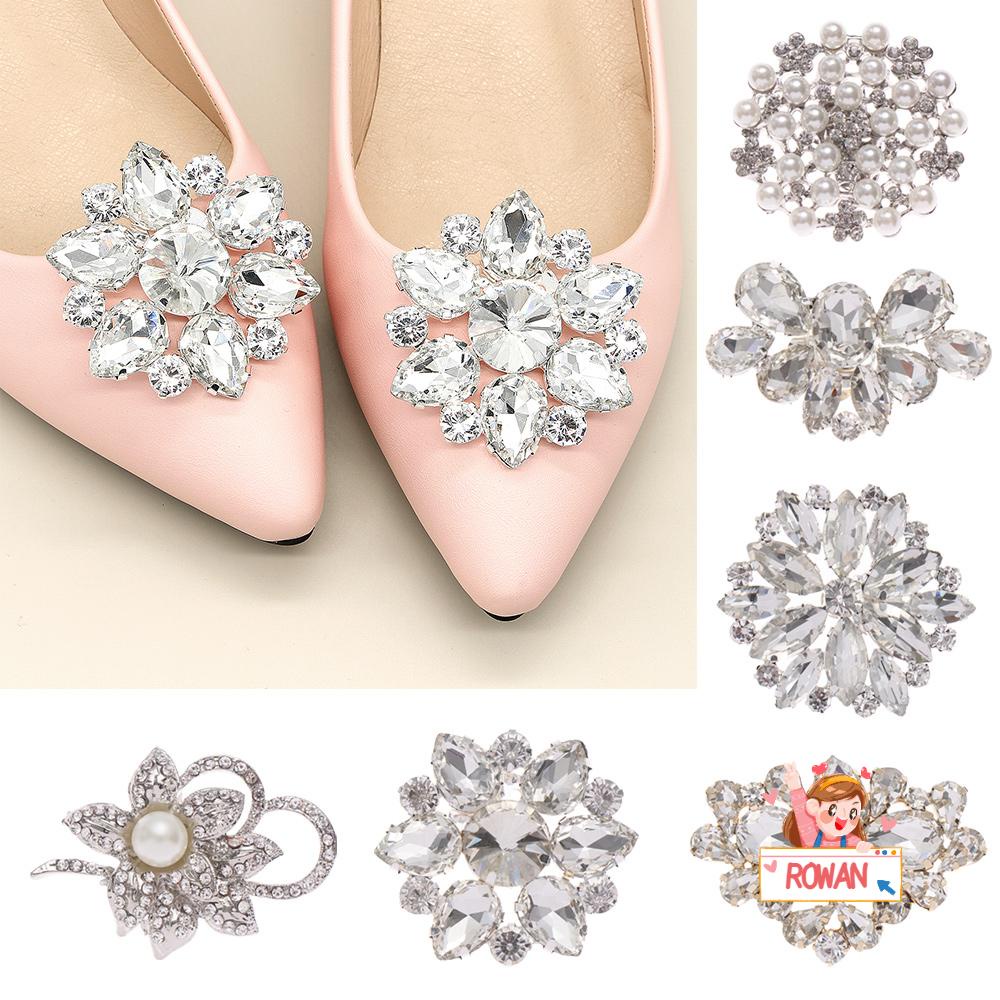 Kẹp Giày ROWANS 1PC|Kẹp TóC HìNh Vuông ĐíNh Kim Cương Giả ThờI Trang Cho