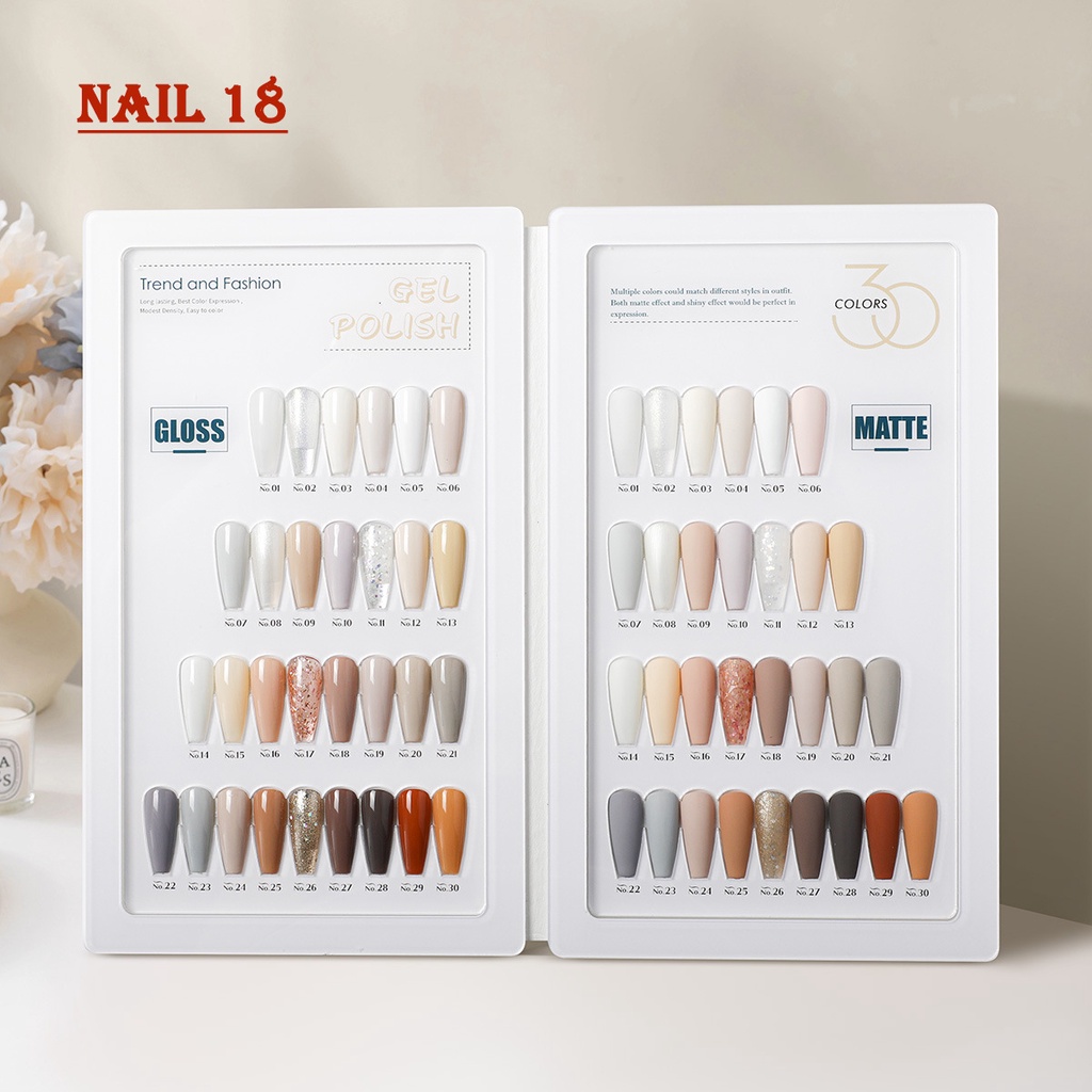 Sơn gel UV LED bảng BLG, bảng 30 màu chọn lọc hot 2023