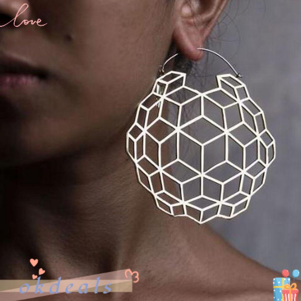 Bông Tai Hình Tổ Ong Phong Cách Boho Cổ Điển