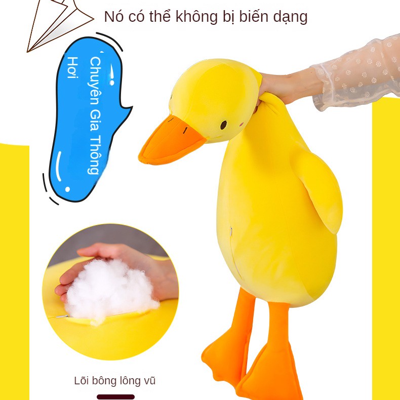 Thú Nhồi Bông Hình Chú Vịt Vàng Đang Ngủ Dễ Thương