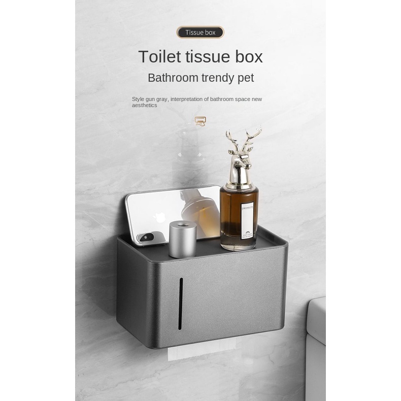 PNL Hộp Đựng Cuộn Giấy Vệ Sinh Bằng Nhôm Tiện Dụng Cho Phòng Tắm