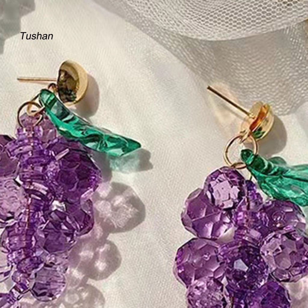 Khuyên Tai Hình Chùm Nho Phong Cách Hàn Quốc Cho Nữ