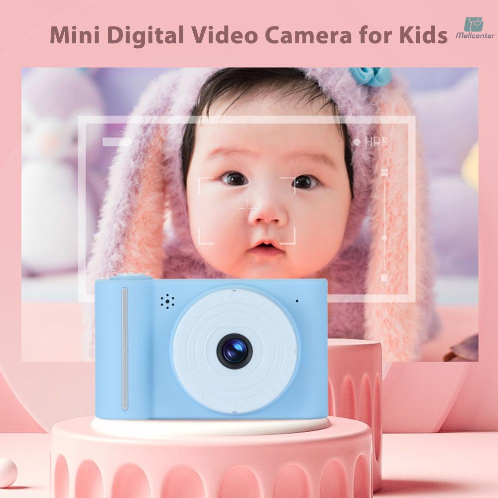 1080P Mini Kids Digital Camera Digital Video Camera for Kids Dual Lens 2.0 Inch IPS Screen Built-in Battery Cute Photo Frames Interesting Games with Neck Strap Birthday Christmas Gift for Boys Girls