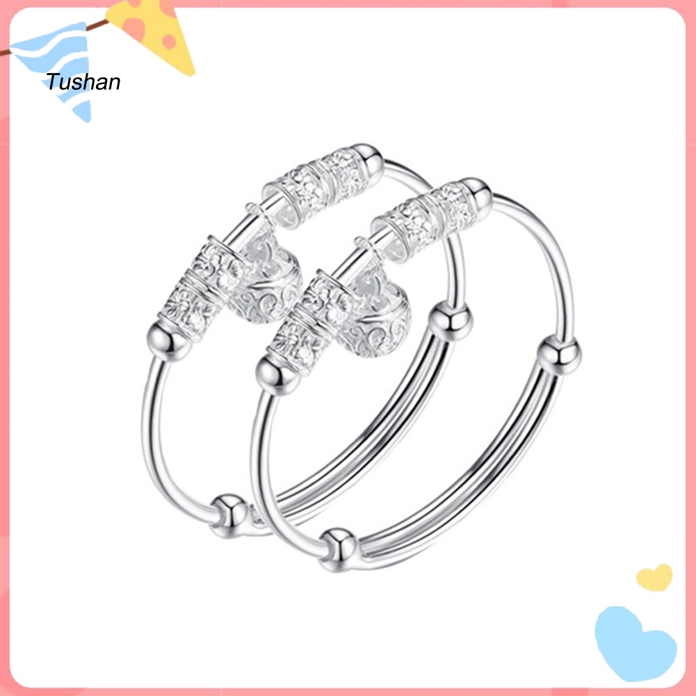 Set 2 Vòng Đeo Tay Gắn Chuông Điều Chỉnh Được Cho Bé