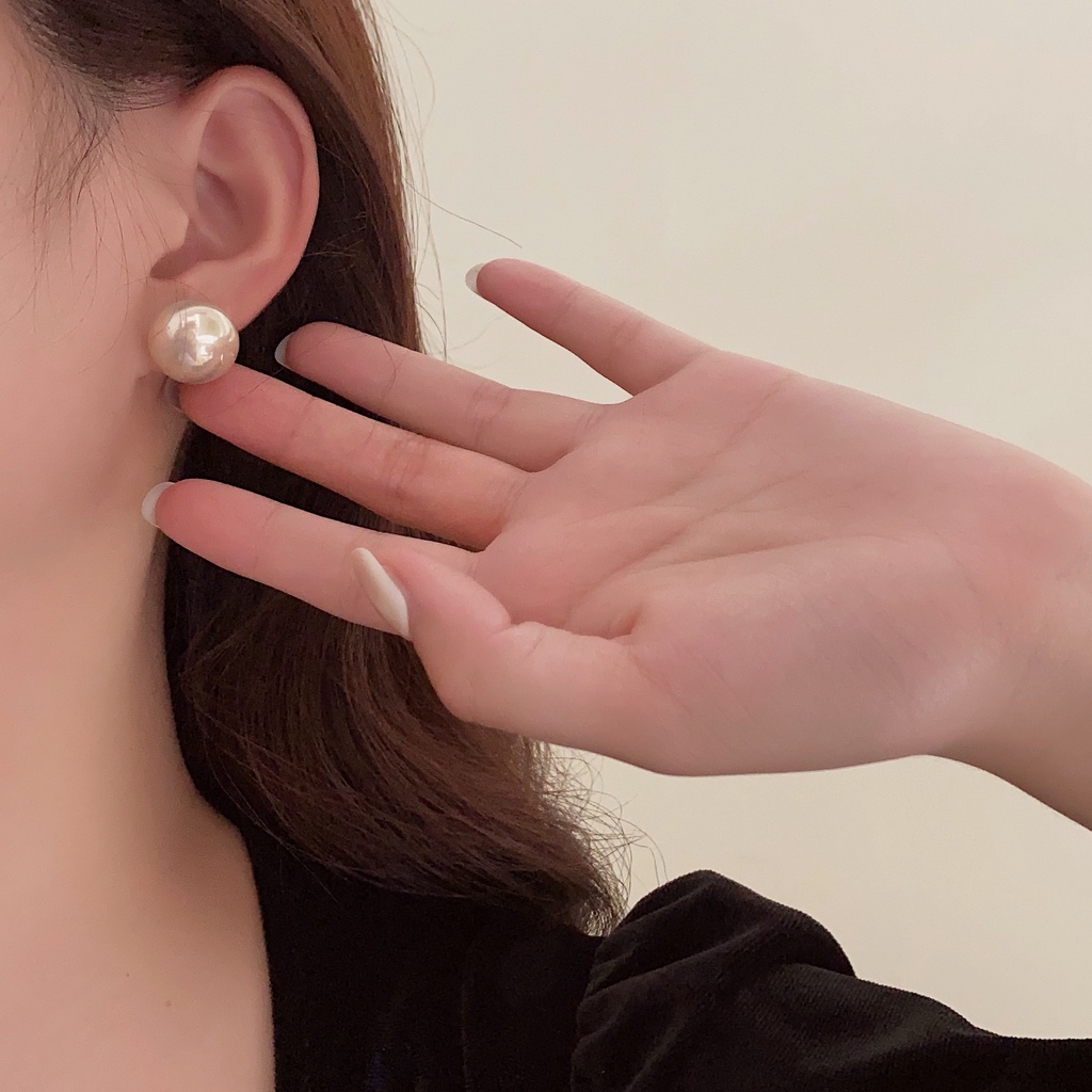 Bông Tai Đính Ngọc Trai Cao Cấp Thời Trang Theo Phong Cách Pháp