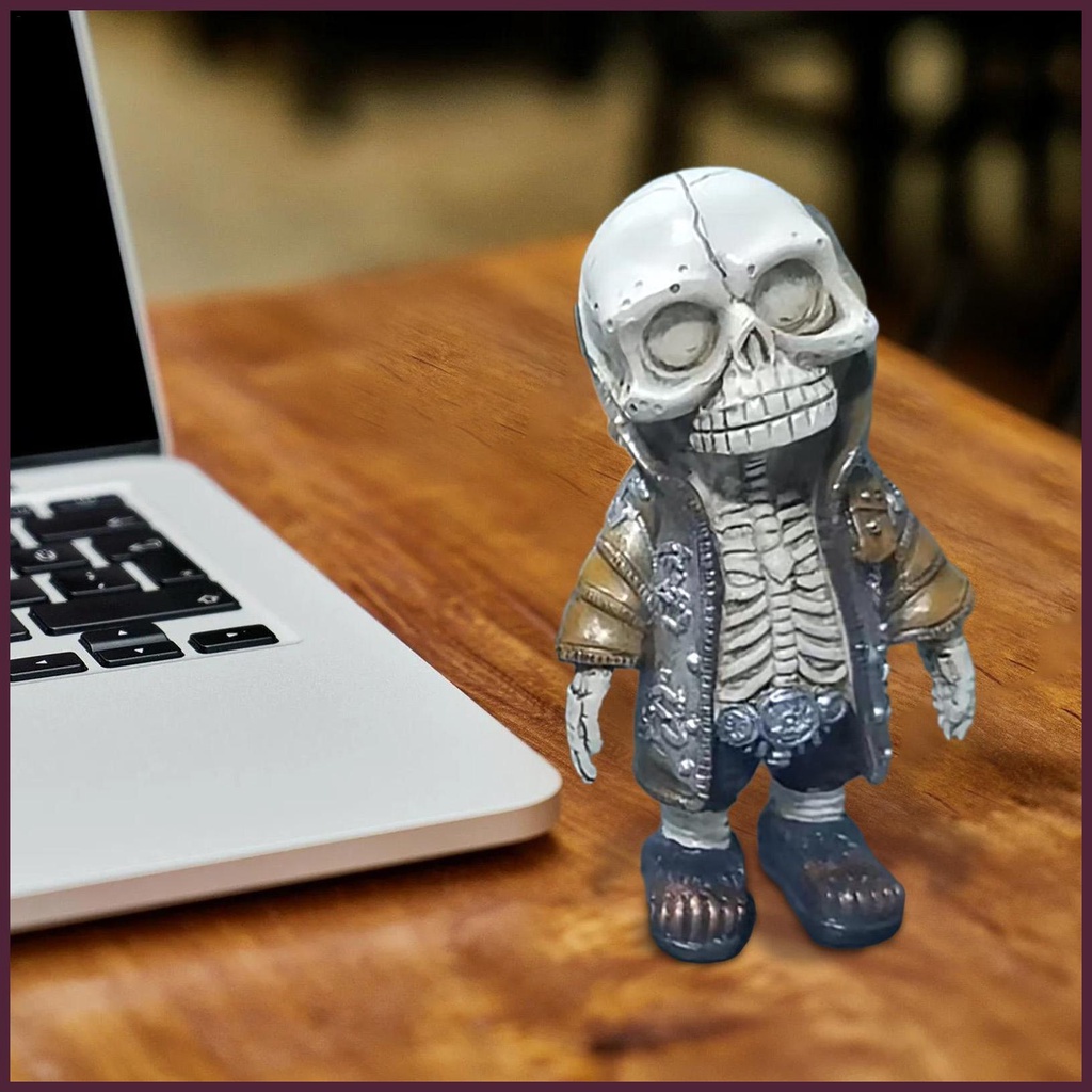 Mô Hình Đầu Lâu Bằng Nhựa Resin Phong Cách Gothic Nhỏ Gọn Trang Trí Tưởng Niệm