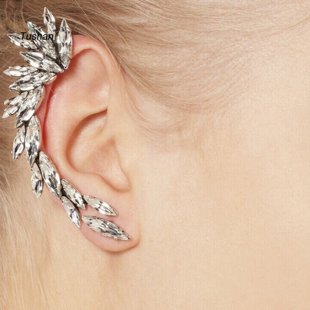 1 Khuyên Kẹp Vành Tai Đính Đá Thời Trang Cho Nữ