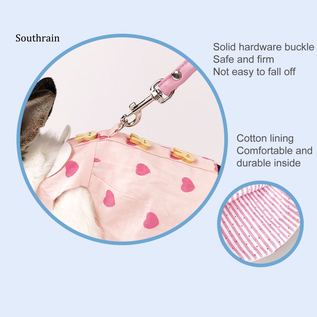 Đầm Cotton In Họa Tiết Trái Tim Đáng Yêu Cho Thú Cưng