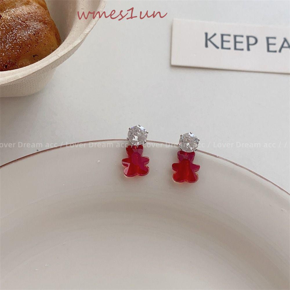 Bông Tai Hình Chú Gấu Dễ Thương Phong Cách Hàn Quốc WMES15H