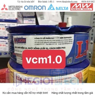 50 mét dây điện đơn mềm vcm 1.0 lion