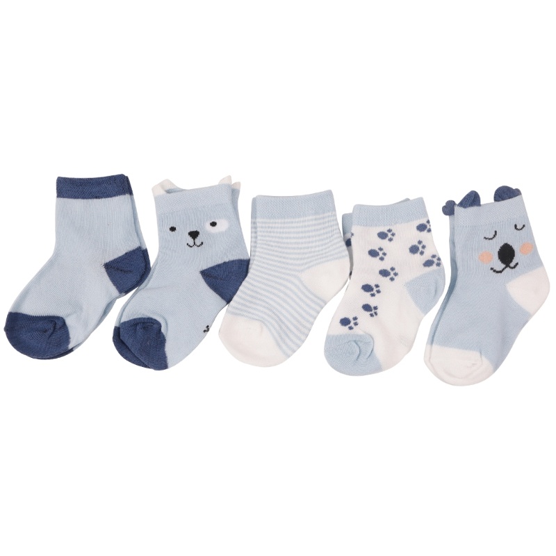 Bộ 5 Đôi Vớ Họa Tiết Hoạt Hình Phong Cách Xuân Thu Cho Bé