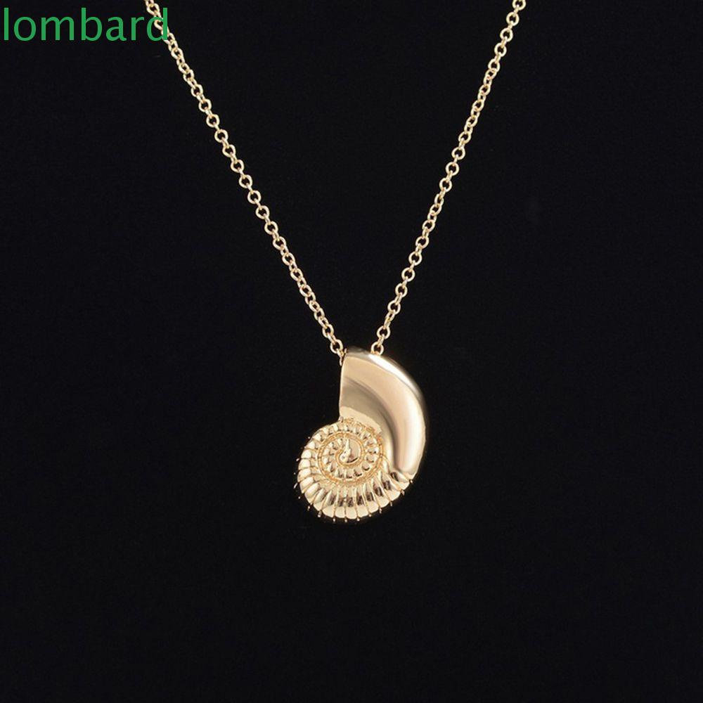 LOMBARD Vòng cổ Hợp Kim Mặt Hình Vỏ Sò Biển Phong Cách Vintage