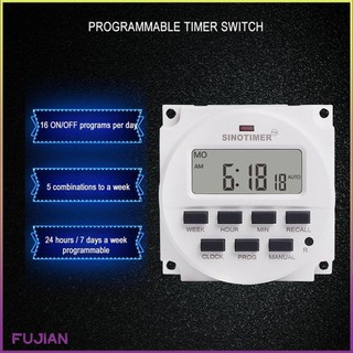 Sinotimer Tm618N-2 220V Lcd Digital Ac Programmable Timer Switch With Ul Listed Relay Inside Countdown Time Function [B/5]