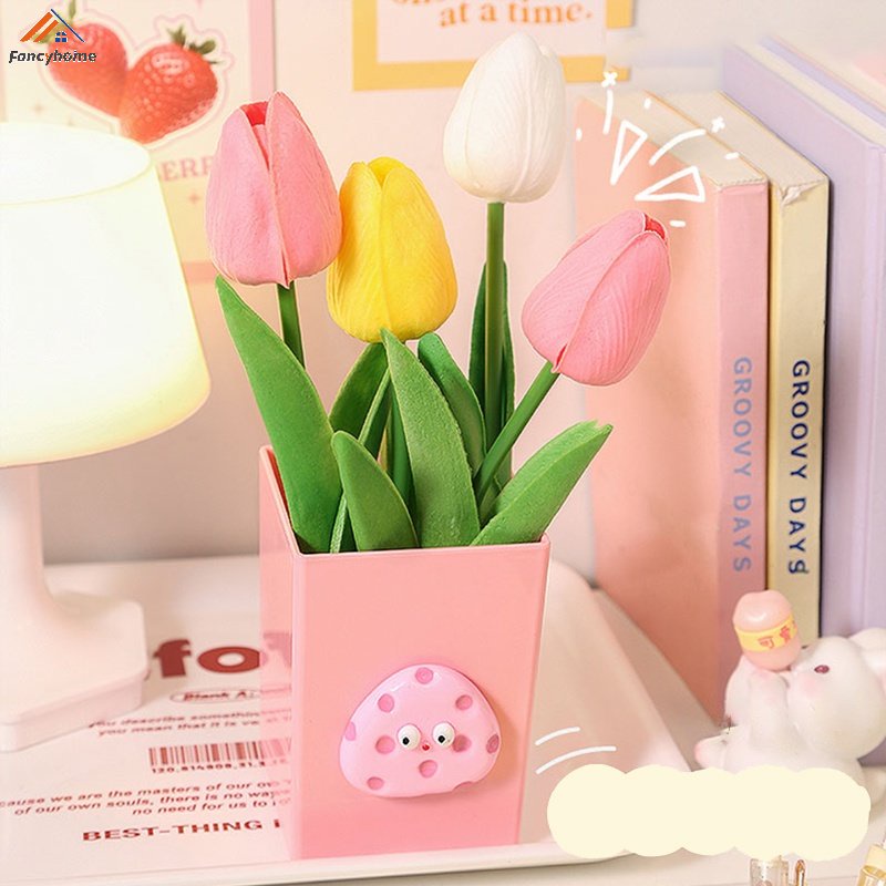 Giá Đỡ Bút Hình Miếng Phô Mai Màu Hồng Cỡ Lớn Tiện Dụng Cho Học Sinh