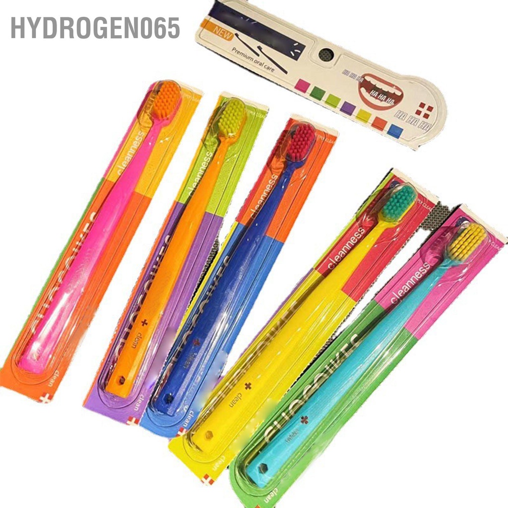 Hydrogen065 10 CÁI Bàn Chải Đánh Răng Bằng Nhựa Nhiều Màu Sắc Thêm Sạch Sẽ Mềm Điều Dưỡng Cho Nhạy Cảm