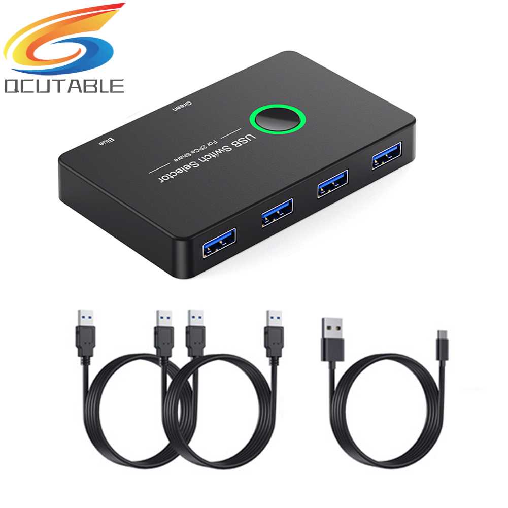 Công Tắc Một Nút KVM 2 Trong 1 Cho Máy in Cổng USB