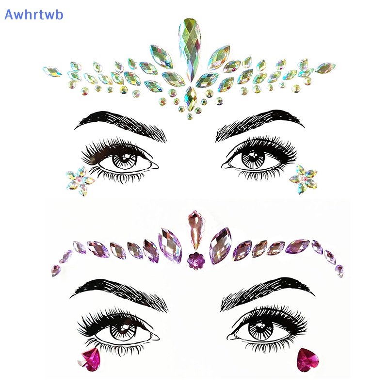 Awhrtwb Mặt Đá Quý Tự Dính Trang Sức Tiệc Tùng Mardi Gras Mới