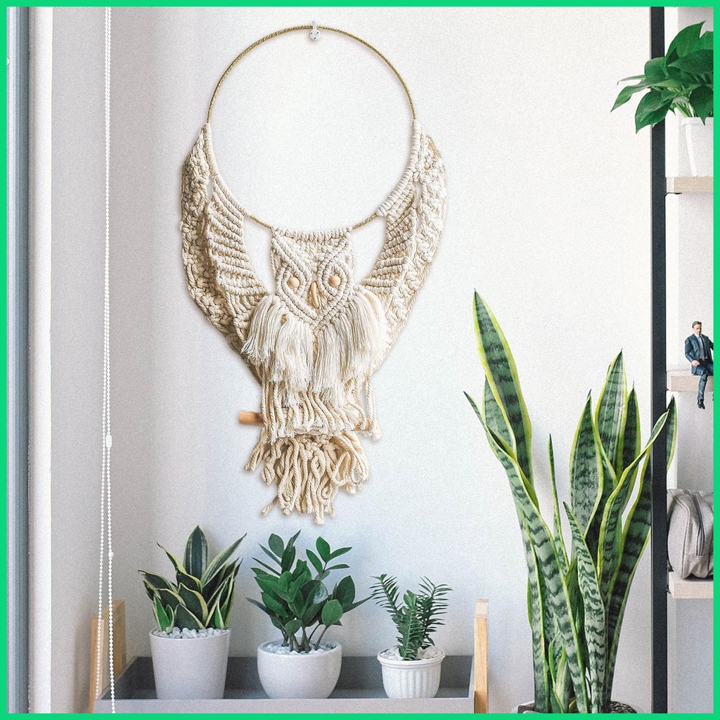 Dây Treo Tường Trang Trí Hình Chim Cú Phong Cách Boho