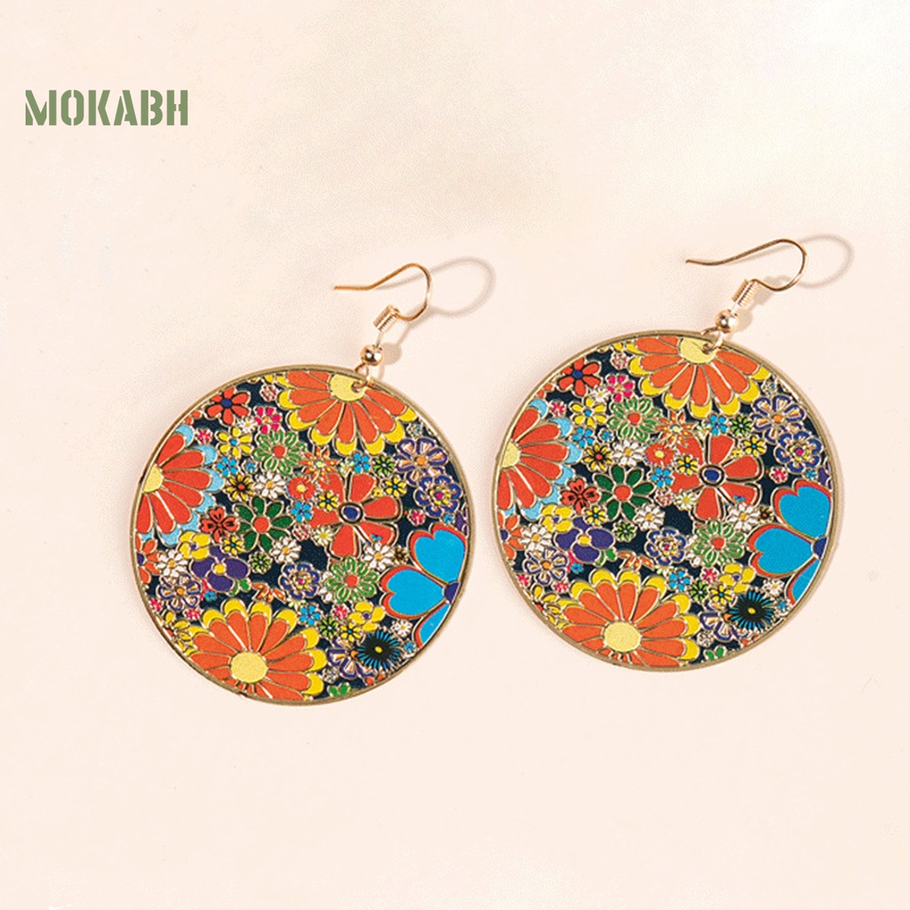 1 Đôi Bông Tai Treo Hình Hoa / Bướm Màu Sắc Ngọt Ngào Chất Lượng Cao Dễ Lên Màu Thời Trang Cho Nữ