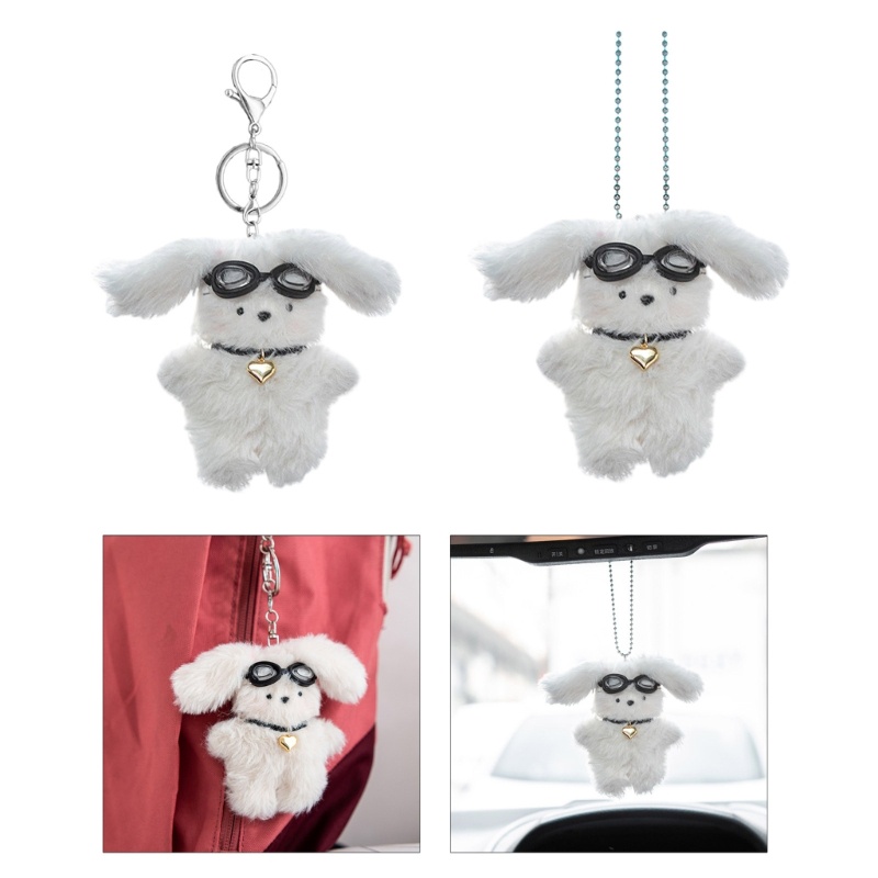 Móc Khóa Thỏ Nhồi Bông Mini Dễ Thương