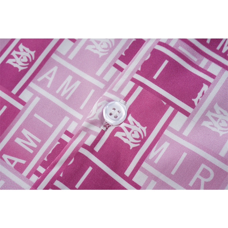 Áo Sơ Mi Ngắn Tay In Logo Màu Gradient Phong Cách Đường Phố Cổ Điển Mới