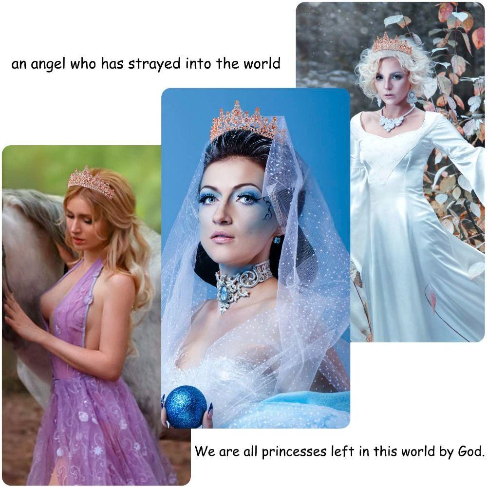 SUMU Băng Đô Cài Tóc Hình Vương Miện Có Đính Đá Pha Lê