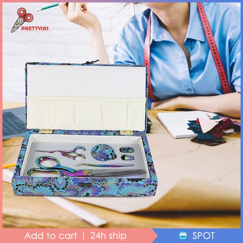 [Prettyia1] Kéo Cắt May Thủ Công Kèm Hộp Đựng