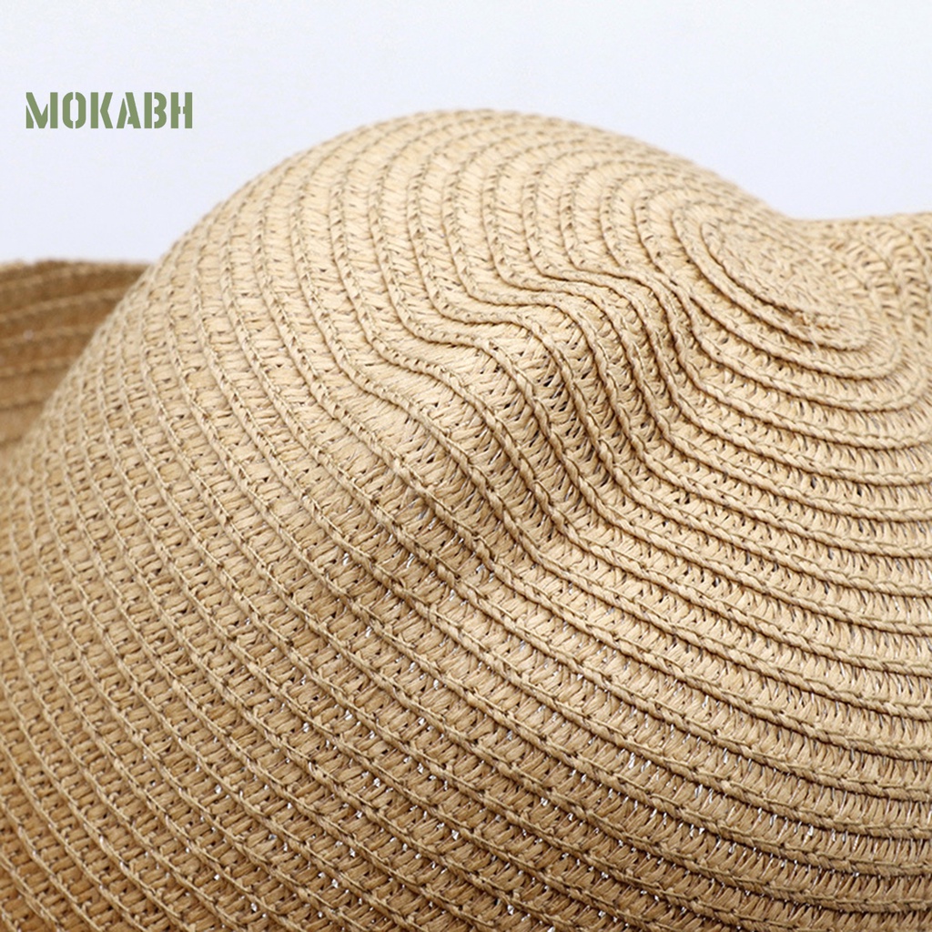 [Mok Abh] Mũ Rơm Vành Gấp Được Trang Trí Tai Mèo