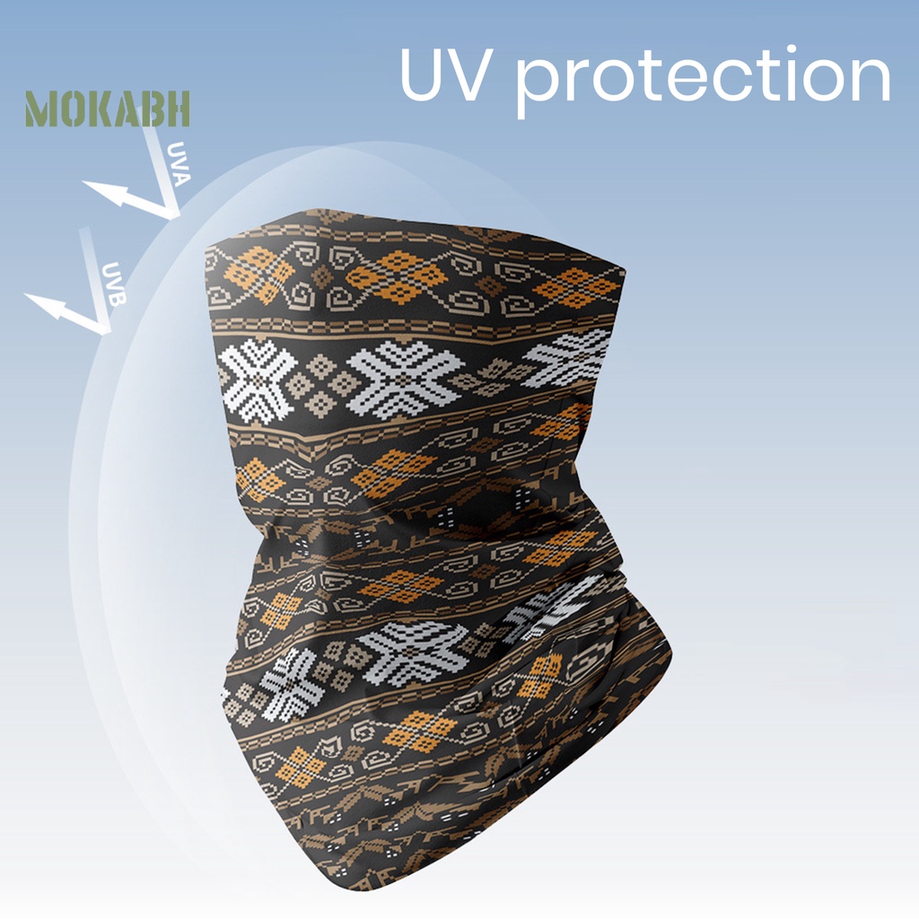[Mok Abh] Khăn Choàng Cổ Mỏng Co Giãn Thoáng Khí Chống Nắng Chống Bụi Có Độ Co Giãn Cao In Họa Tiết Geo Dành Cho Nam Đi Xe Đạp / Cắm