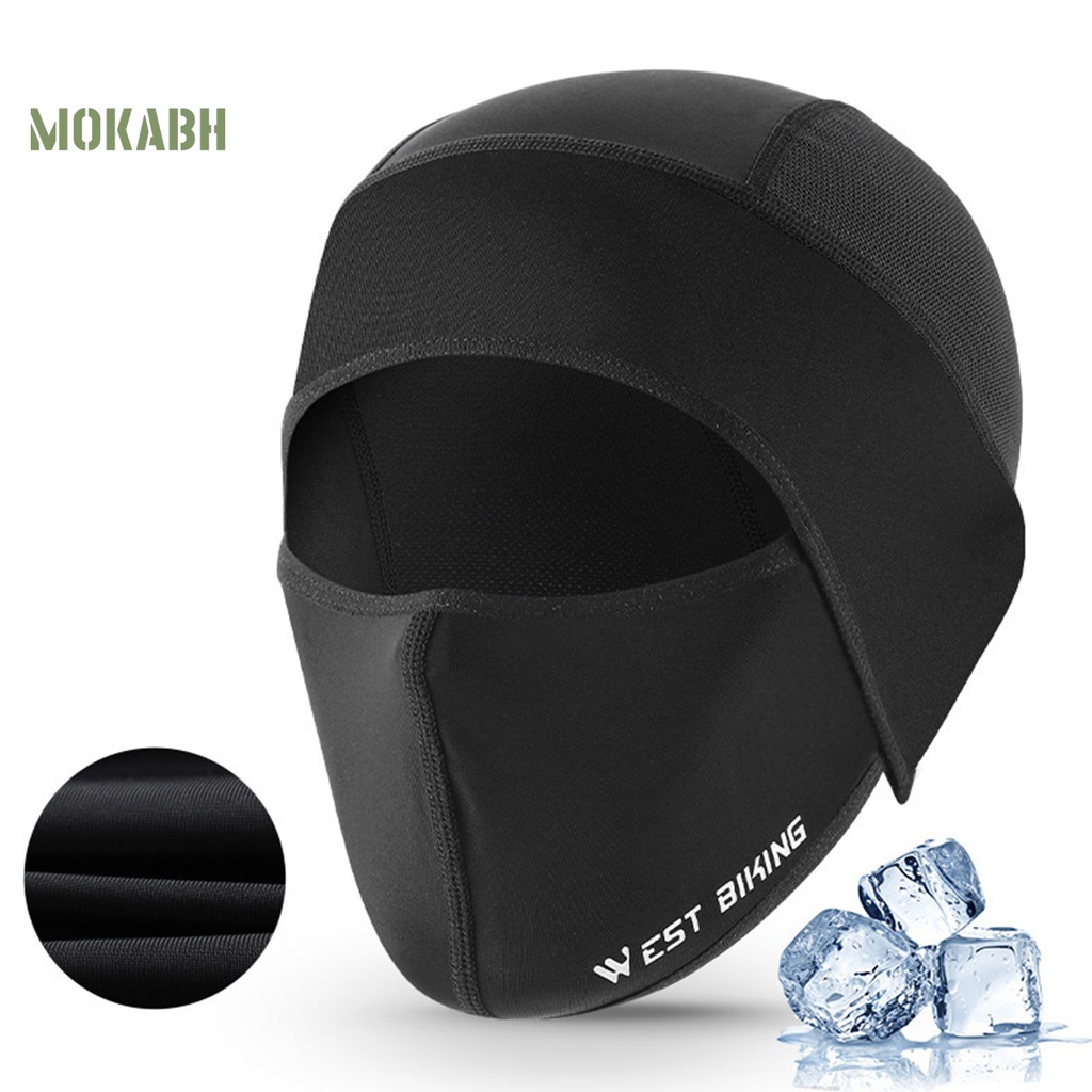 [Mok Abh] Mũ Bảo Hiểm Xe Đạp / Xe Máy Bằng Vải Thun Lạnh Thoáng Khí Thấm Hút Mồ Hôi Nhanh Khô Chống Nắng
