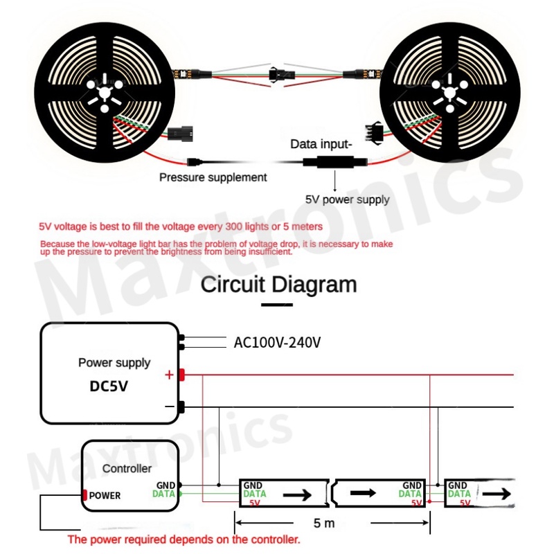 Dây Đèn Led DC5V SK9822 RGB APA102 30 / 60 / 144LED / M