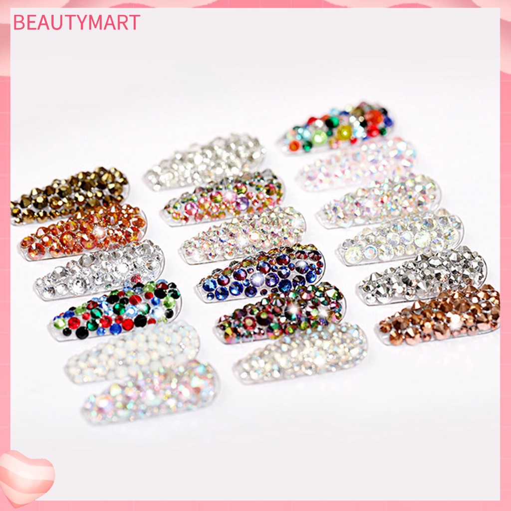 1 Túi Phụ Kiện Trang Trí Móng Tay Hiệu Ứng Kính Lấp Lánh Dễ Sử Dụng