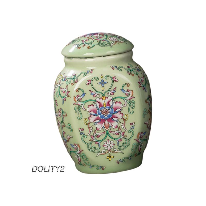 [Dolity2] Lọ Gốm Đựng Trà / Gừng Có Nắp Đậy Sắp Xếp Gọn Gàng Cho Phòng Kh
