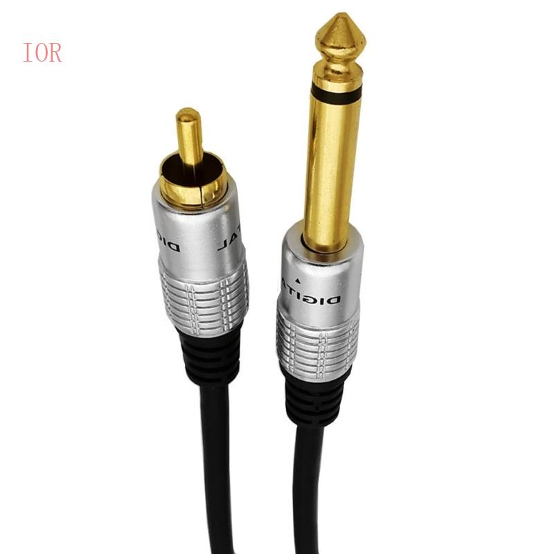 Dây Cáp Chuyển Đổi IOR 6 35mm Mono Plug Male Sang RCA Male Cho Máy Ảnh Khuếch Đại Âm Thanh
