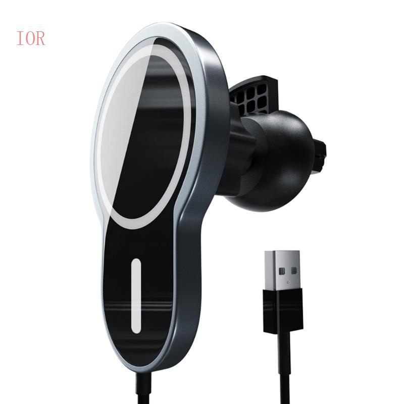 Đế Sạc Điện Thoại Không Dây Hít Nam Châm 15W Cho Xe Hơi 12 13 14 Pro