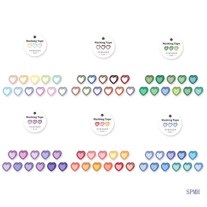 Băng Keo Dán Hình Trái Tim Siêu Dễ Thương Rộng 14mm DIY