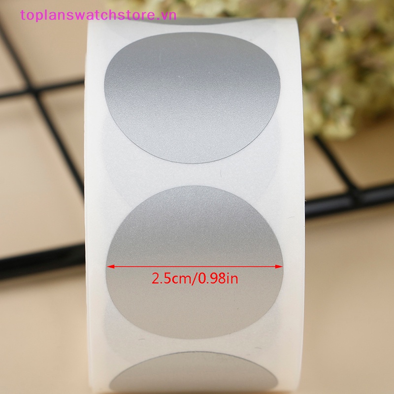 Set 300 Miếng Dán Hình Tròn Màu Bạc Chống Trầy 1 Inch
