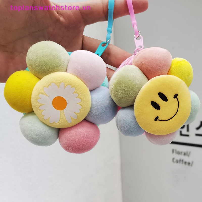1 Túi Đựng Tai Nghe mini Hình Hoa Hướng Dương Mặt Cười Dễ Thương
