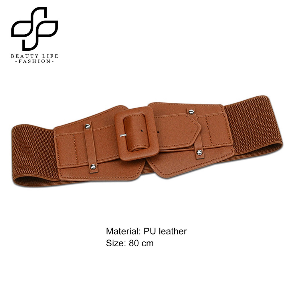 Thắt Lưng Giả Da Bản Rộng Co Giãn Chống Trượt Có Thể Điều Chỉnh Thoải Mái
