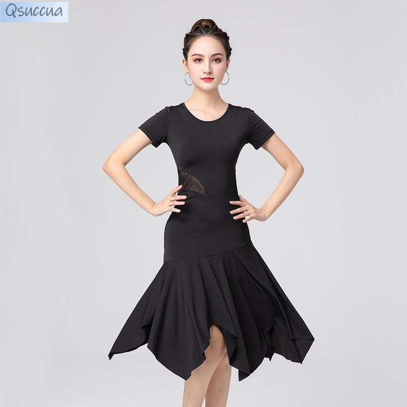 Đầm Khiêu Vũ Latin Dáng Ôm Vạt Lệch Thời Trang Dành Cho Nữ