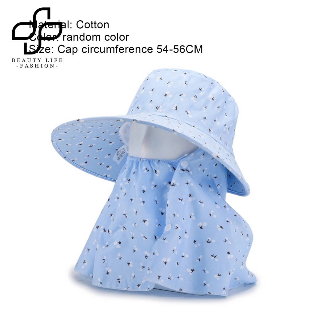 Nón Bucket Rộng Vành Chất Liệu Cotton In Họa Tiết Hoa Thời Trang Cho Nữ