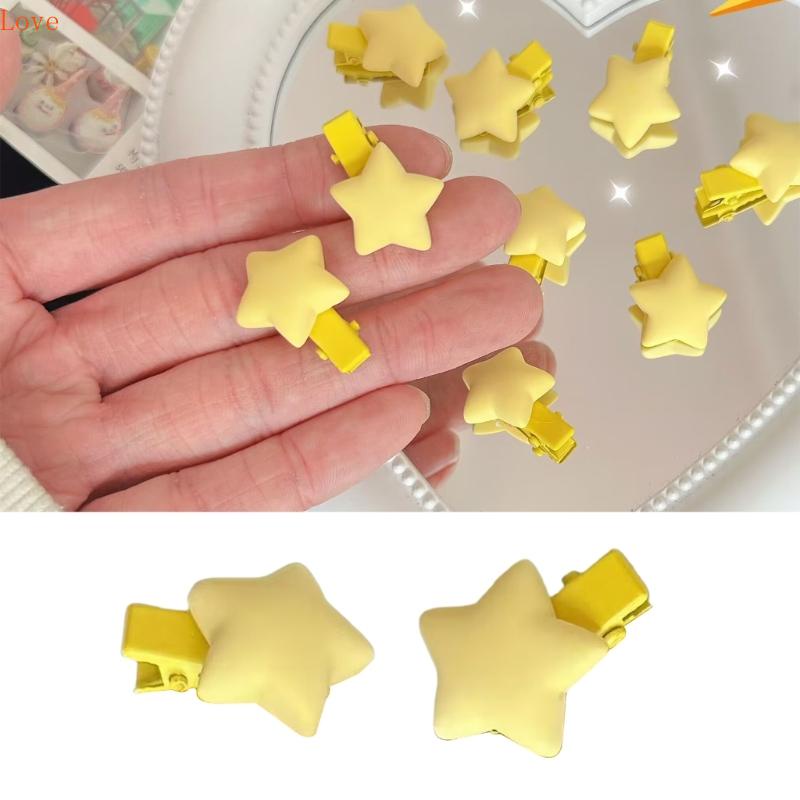 Set 2 Kẹp Tóc Hình Ngôi Sao Màu Sắc Vàng Thời Trang