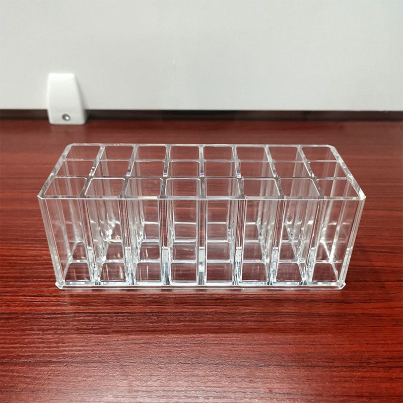 Hộp Đựng Son Môi 24 Ngăn Bằng Nhựa Acrylic Trong Suốt Tiện Dụng