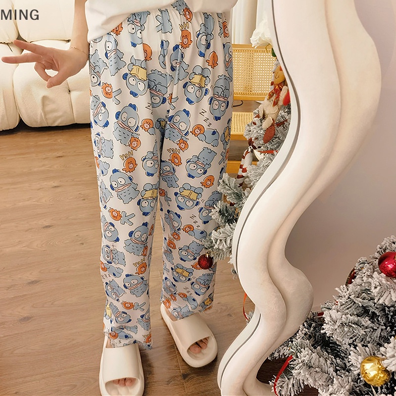 Ming Quần Ngủ Dáng Rộng Thoáng Khí Mùa Hè In Hình Cá Lạ Hoạt Hình Mặc Ở Nhà Giải Trí Có Thể Worn