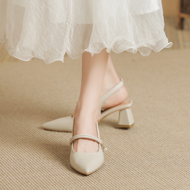 Giày Sandal Cao Gót Mũi Nhọn Thời Trang Dành Cho Nữ