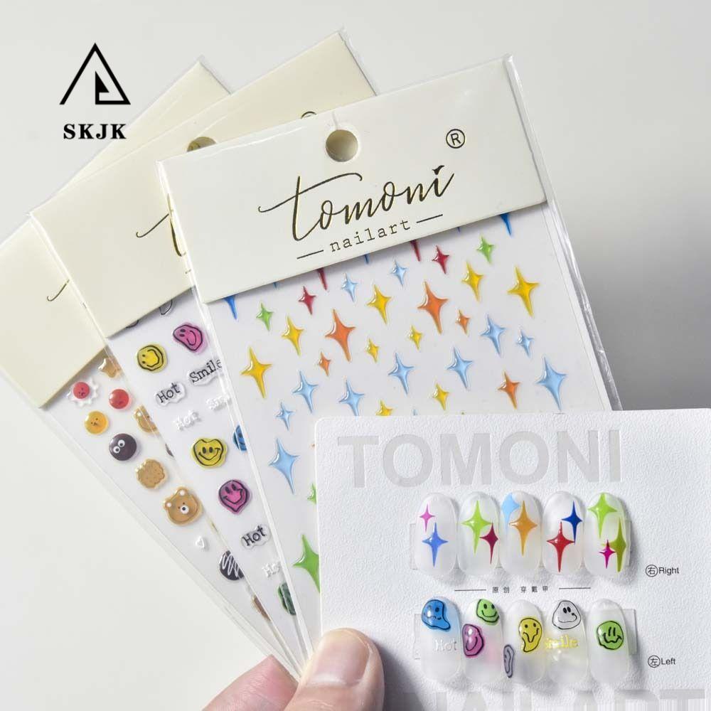 Miếng Dán Trang Trí Móng Tay In Chữ Tiếng Anh / Ngôi Sao Vui Nhộn Thời Trang